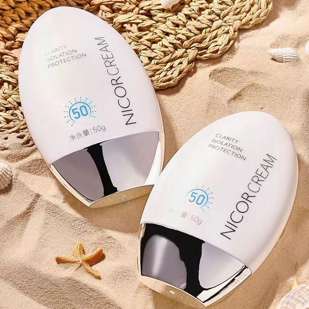 【ซื้อ 1 แถม 1】ครีมกันแดด NICOR SPF50+ ป้องกันรังสียูวี ติดทนนาน 50 มล.
