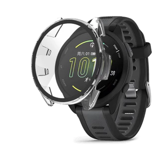 ฝาครอบพีซี + กระจกนิรภัย สําหรับ For Garmin Forerunner 165 / 165 Music เคสป้องกันหน้าจอสมาร์ทวอทช์