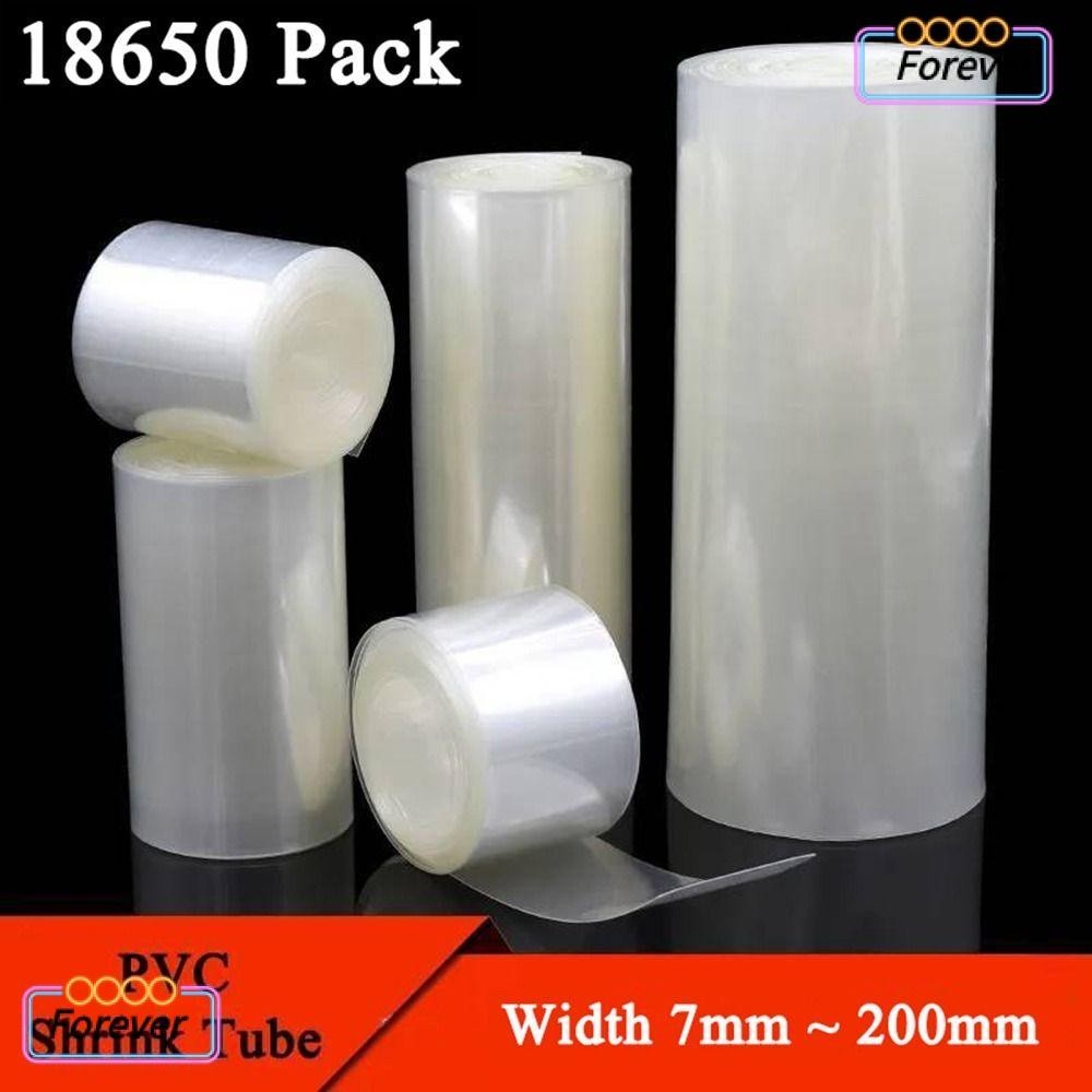 Forever ฟิล์มหุ้มแบตเตอรี่ลิเธียม 18650 Lipo PVC กันความร้อน กว้าง 30 มม.-200 มม. 18650 1 เมตร