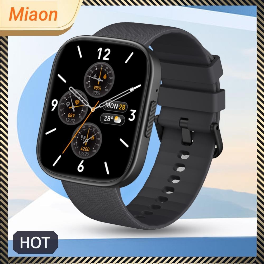 Miaon~ นาฬิกาข้อมือสมาร์ทวอทช์ เชื่อมต่อบลูทูธ หน้าจอสัมผัส ติดตามการออกกําลังกาย สําหรับ iOS Android