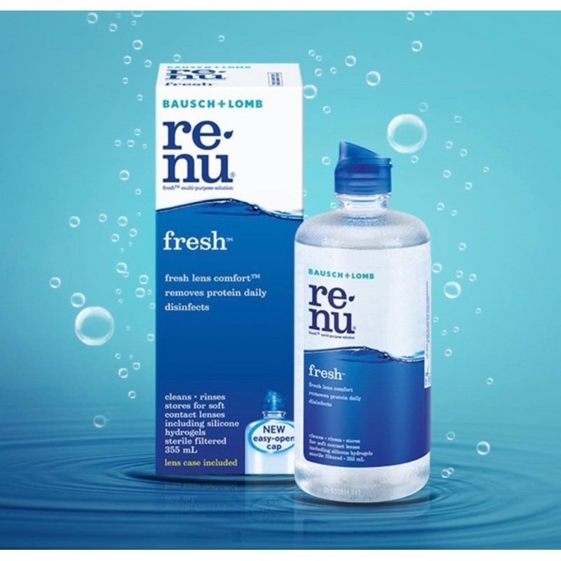 ลดเพิ่ม 30% 🔥 Renu รีนิว เฟรช 355 มล.+60 มล. 120 มล. ผลิตภัณฑ์ทำความสะอาดคอนแทคเลนส์  หมดอายุ 12/2526 - รูปที่ 4