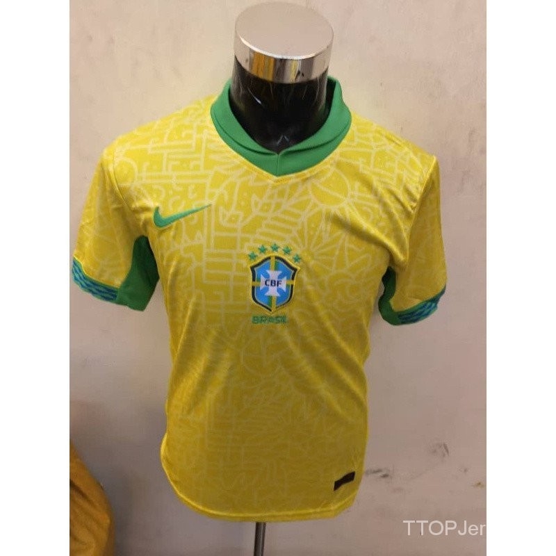 เสื้อกีฬาแขนสั้น ลายทีมชาติบราซิล ยูโร 24 25