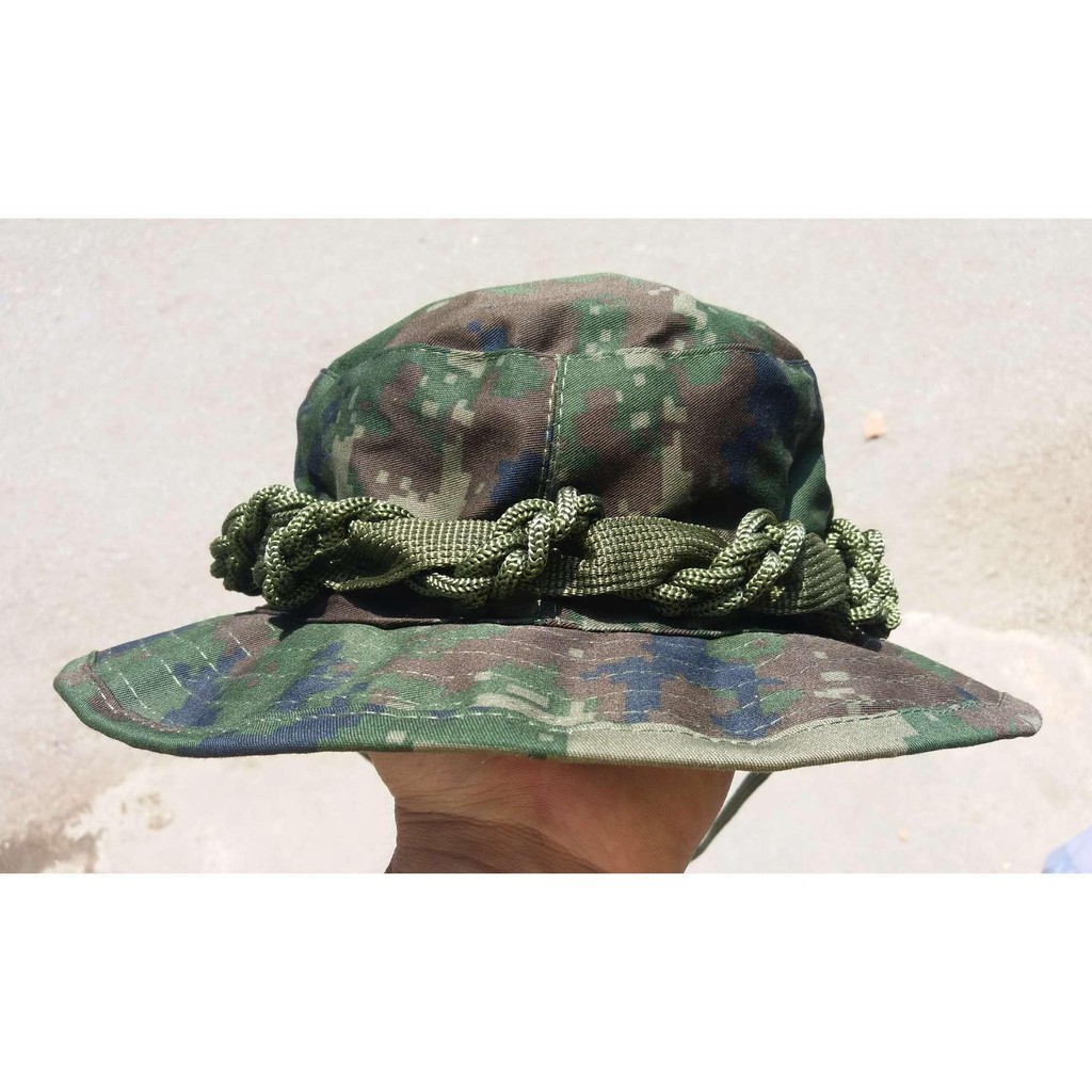 หมวกลายพราง หมวกปีกลายพรางถักเชือก ลายสวยงาม ของแท้จากทหารเรือ