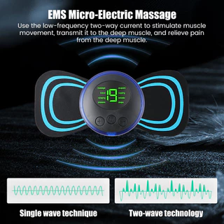 มินิแบบพกพา EMS เครื่องนวดคอไฟฟ้าคอ Stretcher สําหรับการฝึกกล้ามเนื้อปากมดลูกผ่อนคลายนวด Patch