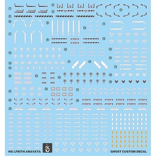 YAN GHOST TWFM HG 1/144 ANAVATA Lfrith Water Slide Decal Fluo Type YANHG060