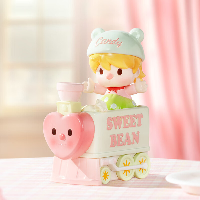 P POP MART Sweet Bean Sweet Bean Sweet Bean Love Heart Afternoon Tea Series รูป Mystery กล่องของเล่น