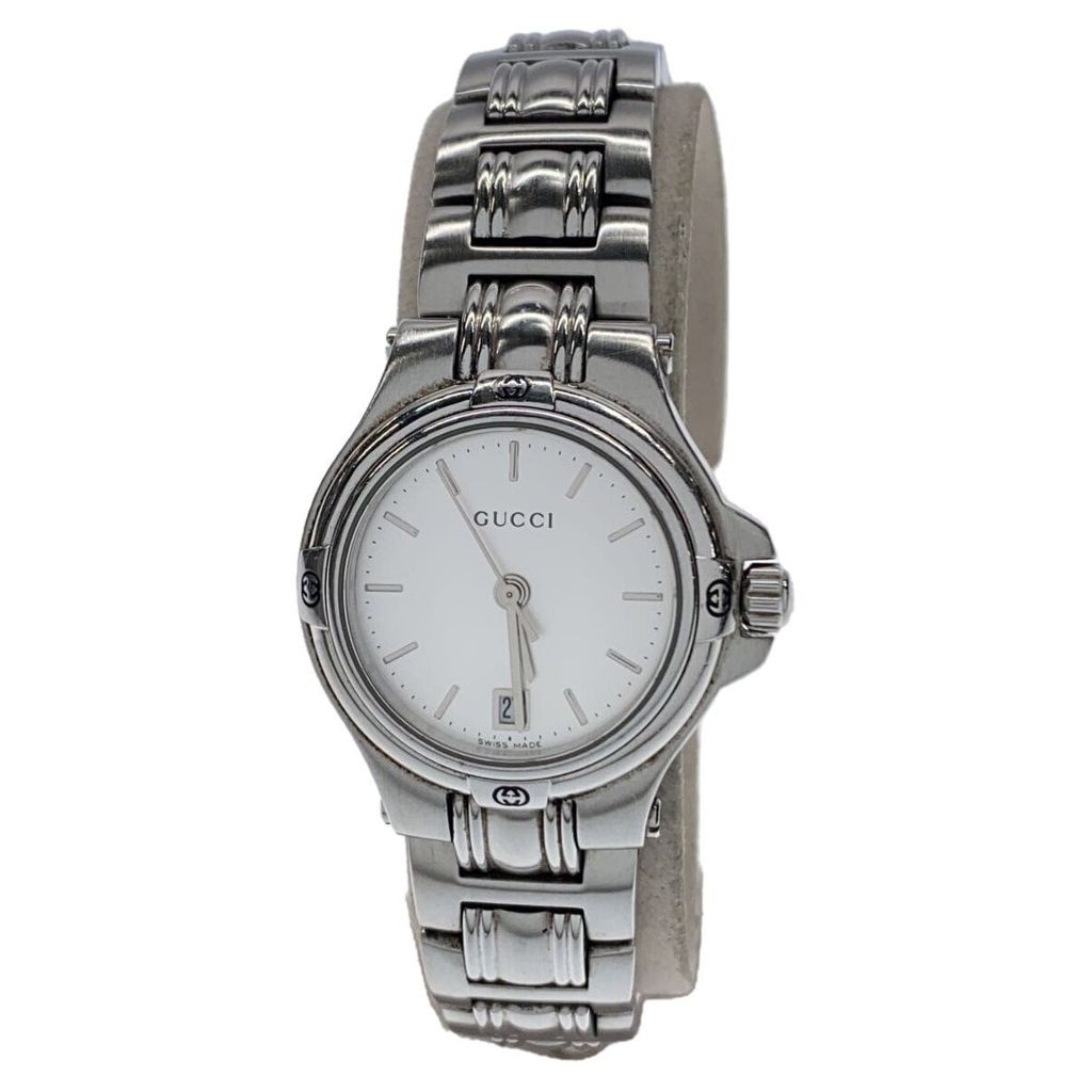 GUCCI Women's Watch Quartz Analog Stainless Steel Silver 9040L Date Direct from Japan Secondhand