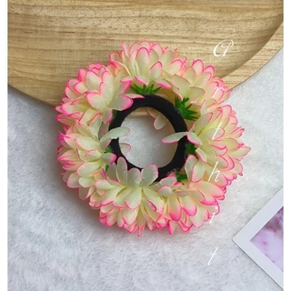 ยางรัดผมดอกไม้ ยางมัดผมสำหรับนางรำ พร้อมส่ง