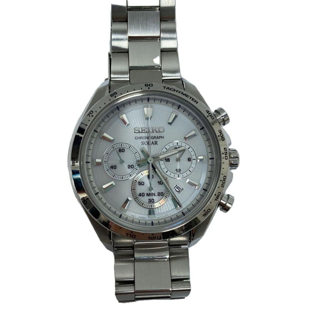 Seiko(ก) Seiko Mens Watch Solar Analog Stainless Steel Wht Slv Sbpy179 ส่งตรงจากญี่ปุ่น มือสอง
