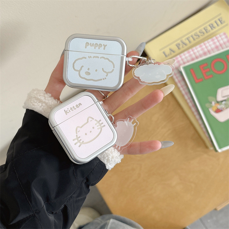 ลูกแมวและลูกสุนัขสําหรับ Airpods 1/2 3 Pro2 Airpods4 耳机套装 无线蓝牙保护套 Air Pods Pro 3 4 耳机保护套 – โปรปัง