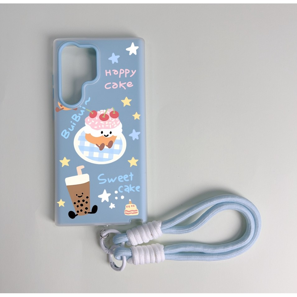 SAMSUNG การ์ตูนรูปแบบขนมฝาครอบโทรศัพท์สําหรับsamsung A23 A24 A25 a55 s25 s22plus ultra Case Girly S2