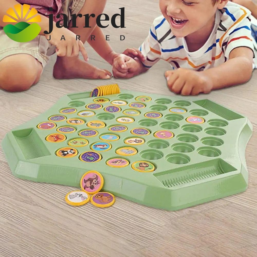 Jarred เกมกระดานจับคู่สัตว์, Touch Flip Puzzle Thinking Brain Teaser Chess Board, Kids Strategy Toys Funny Educational Memory Match Concentration เกมบิงโกเด็กของขวัญ