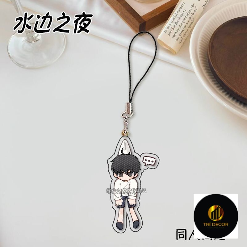 เชือกคล้องโทรศัพท์มือถือกลางคืนริมทะเลการ์ตูนเกาหลี Jin Yi Xuan Lu Taizhou Danmei