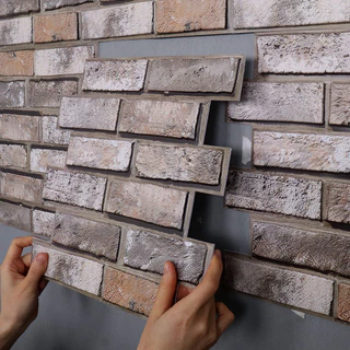 สติ้กเกอร์ติดผนัง 3D วอลเปเปอร์ลายอิฐ กันน้ำ ทนทาน wallpaper