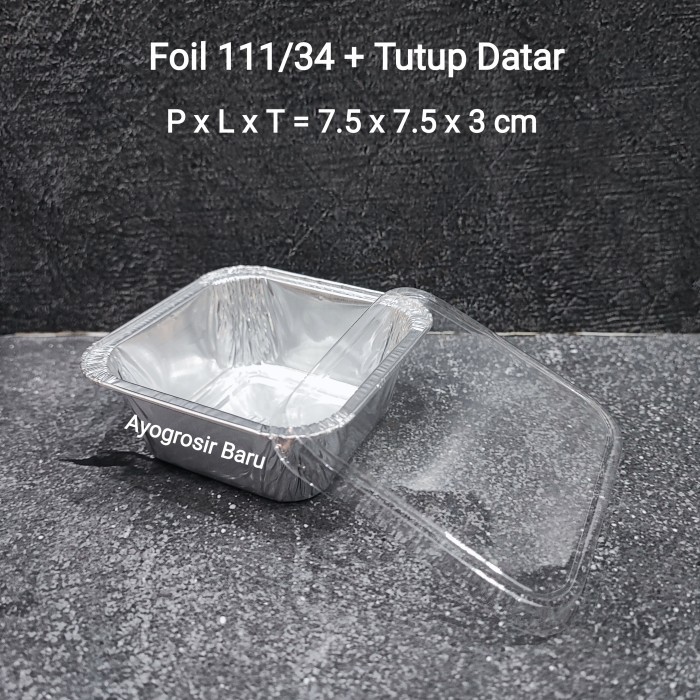 [[ใหม่] OX100 / K95 + Mica Lid 50 ชิ้นแม่พิมพ์เค้กถาดอลูมิเนียม - ฝาปิดฟอง K95