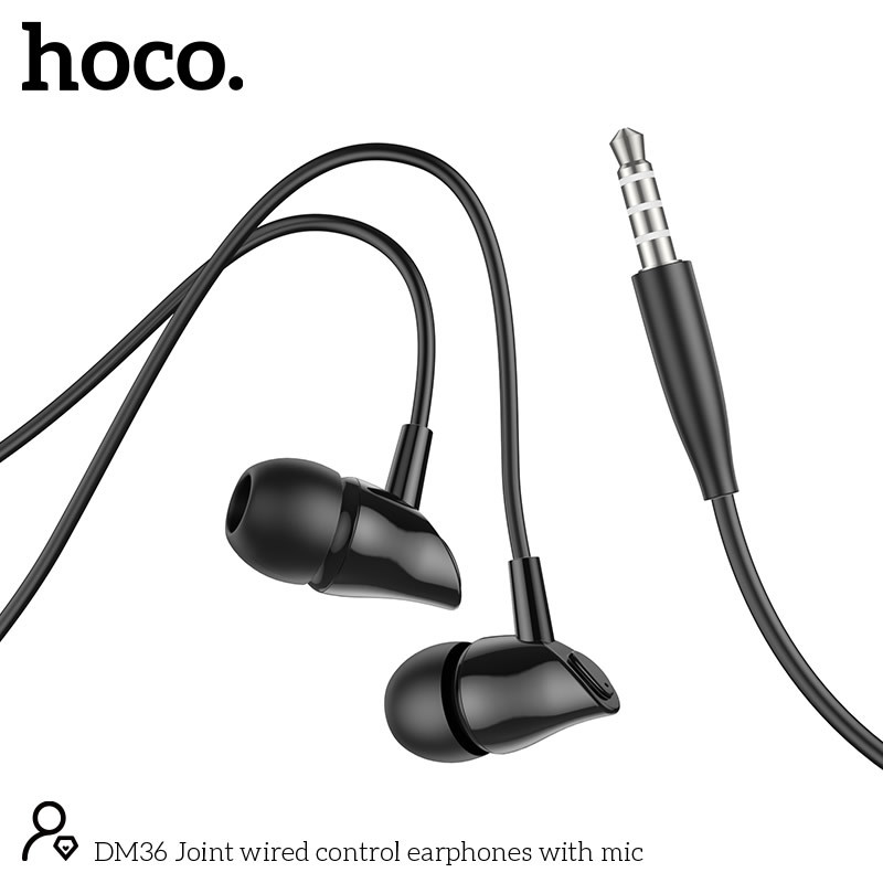 HOCO DM36 หูฟังอินเอียร์ พร้อมไมโครโฟน เสียงคมชัด ควบคุมเพลง & รับสายได้ หูฟังมีสาย หูฟังมีไค์ hc8