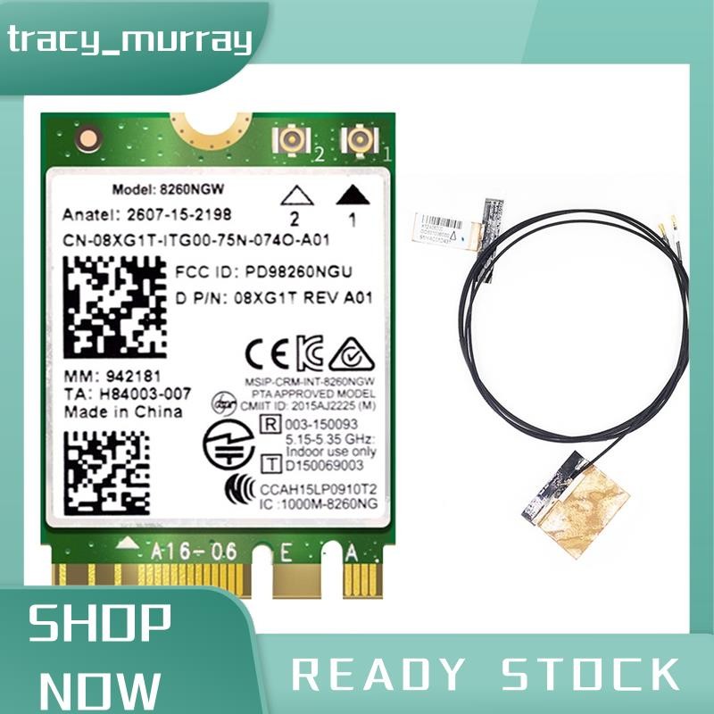 tracy_murray 8260 8260NGW WiFi Card+2XAntenna Bluetooth 4.2 NGFF M.2 WiFi โมดูลการ์ดไร้สายสําหรับ AC