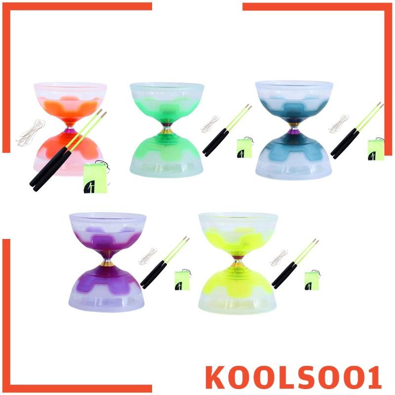[Koolsoo1] Chinese Diabolo Set Triple Bearing Fun Lightweight with Diabolo Sticks and String Bag Dia