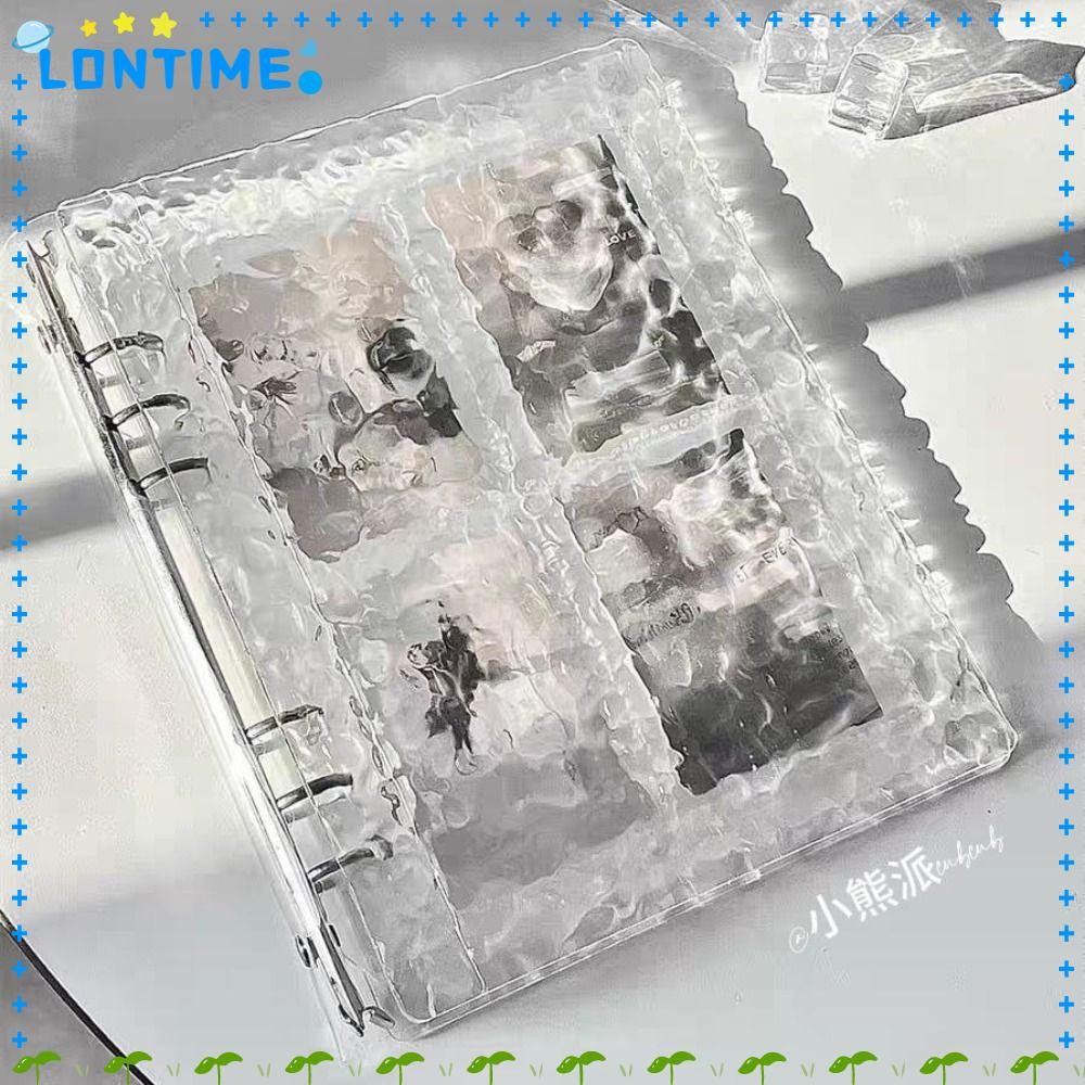 Lontime อัลบั้มภาพ, A5/A8 DIY ที่ถอดออกได้ Photocards ผู้ถือ, ง่ายหลวม leaf Binder ระลอกน้ําโปร่งใสภาพคอลเลกชันหนังสือ Kpop Idol Photo Storage