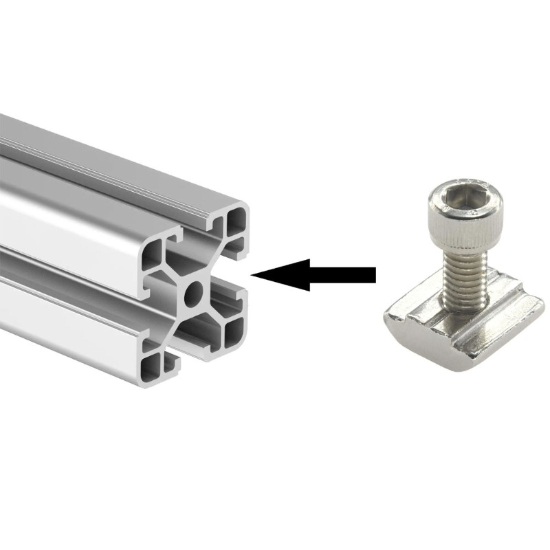 EV 50 ชิ้น T เลื่อนอ่อนนุชบล็อกสแควร์อ่อนนุชสําหรับโปรไฟล์อลูมิเนียมสล็อตการอัดขึ้นรูป T Nut Sliders