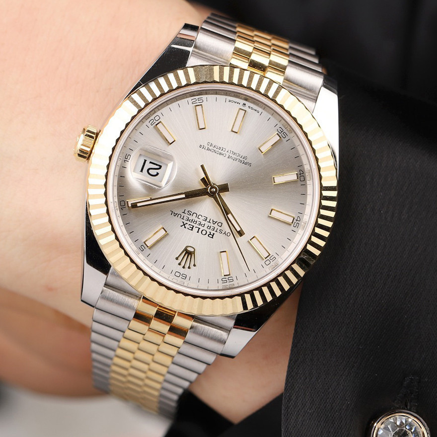 Rolex 41mm log type นาฬิกาผู้ชายนาฬิกากลไกอัตโนมัติ 126333 โรเล็กซ์