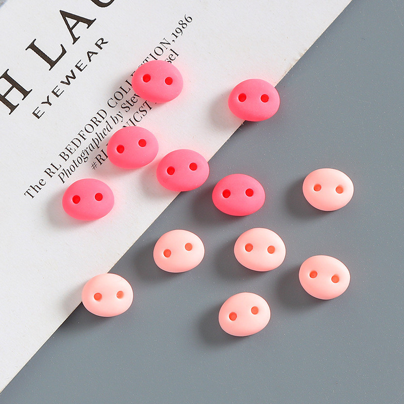 100ชิ้นจําลองน่ารักหมูจมูกเรซิ่น แฟลตแบ็ค ทําเอง ตุ๊กตาทํามือทําวัสดุ