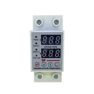 อุปกรณ์ป้องกันไฟเกิน/ไฟตก/กระแสเกิน ป้องกันไฟตก 1- 63Ａ230V ปรับตั้งค่าแรงดันสูงตำ่ รีเลย์ตัวป้องกันแรงดันไฟฟ้ากระชาก