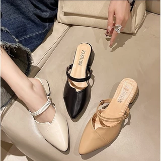 รองเท้าส้นสูงแฟชั่นสตรีหัวแหลมสวมใส่สบายขนาด 35-42