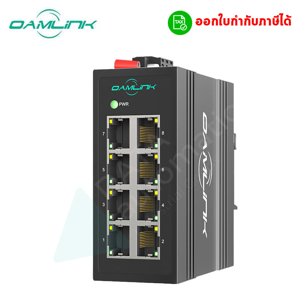 สวิตช์ฮับเกรดอุตสาหกรรม 8 Port /Use DIN Rial installation/12~58VDC (CE,FC,RoHs Certificate) ราคา ถูกที่สุด ดีลบีเคเค รูปภาพหลัก