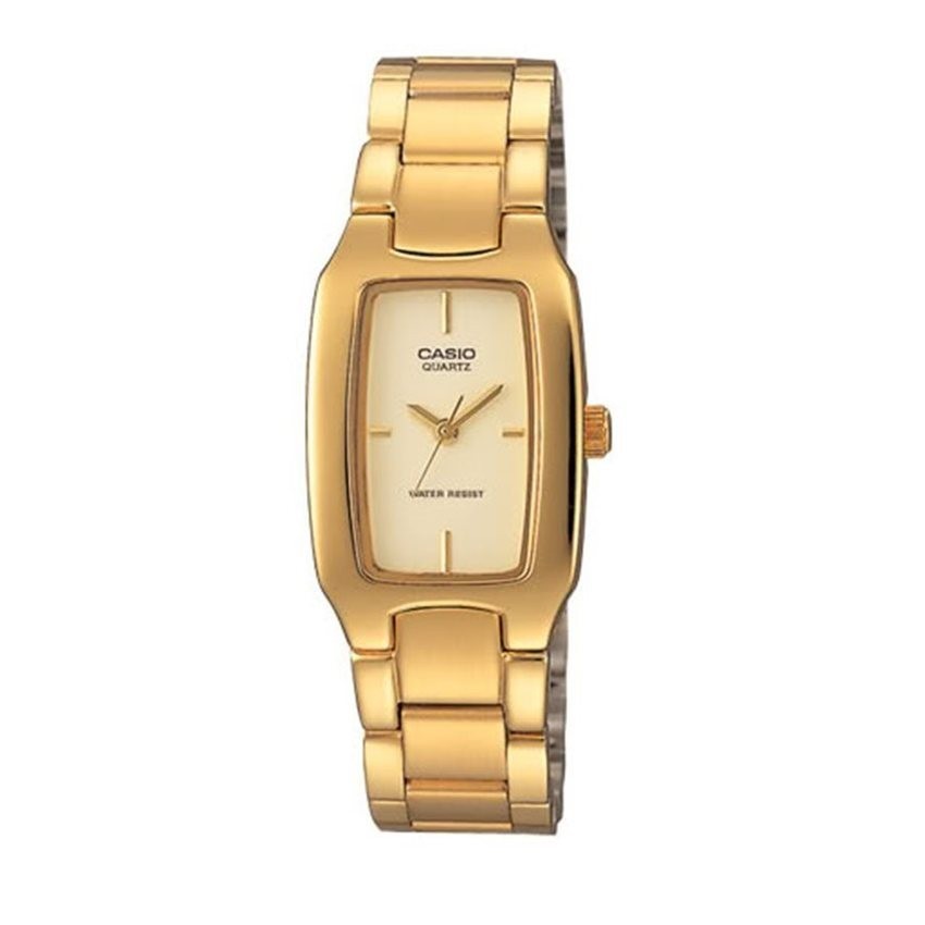 นาฬิกาดิจิตอล Casio Standard นาฬิกาข้อมือผู้หญิง สายสแตนเลส สีทอง รุ่น LTP-1165N,LTP-1165N-9C,LTP-1165N-9CRDF