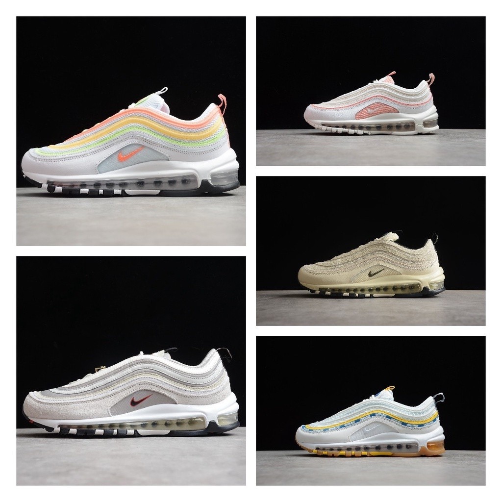 max 97 casual shoes Nike  undefeated black summit triple white metalic gold mens women designer air 97s sea