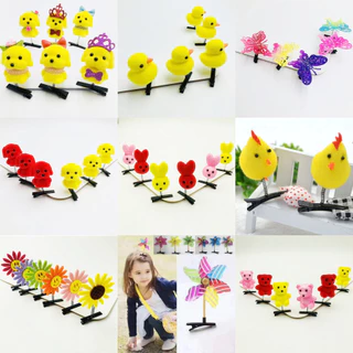 ใหม ่ ตลกเป ็ ดสีเหลือง Hairpin Macaron star ฤดูใบไม ้ ผลิคลิปสําหรับเด ็ กของขวัญ Hairclip
