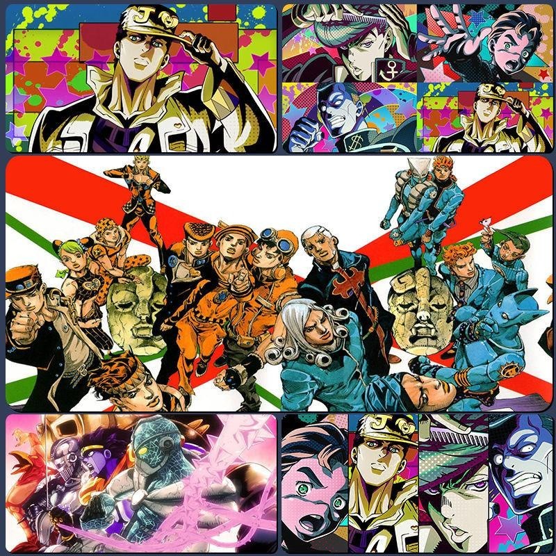 แผ่นรองเมาส์ คีย์บอร์ด ขนาดใหญ่พิเศษ ลายมังงะญี่ปุ่น Jojo's Bizarre Adventure 90x40 80x30 60x30 26x21 ซม. สําหรับตกแต่งโต๊ะคอมพิวเตอร์ ACG