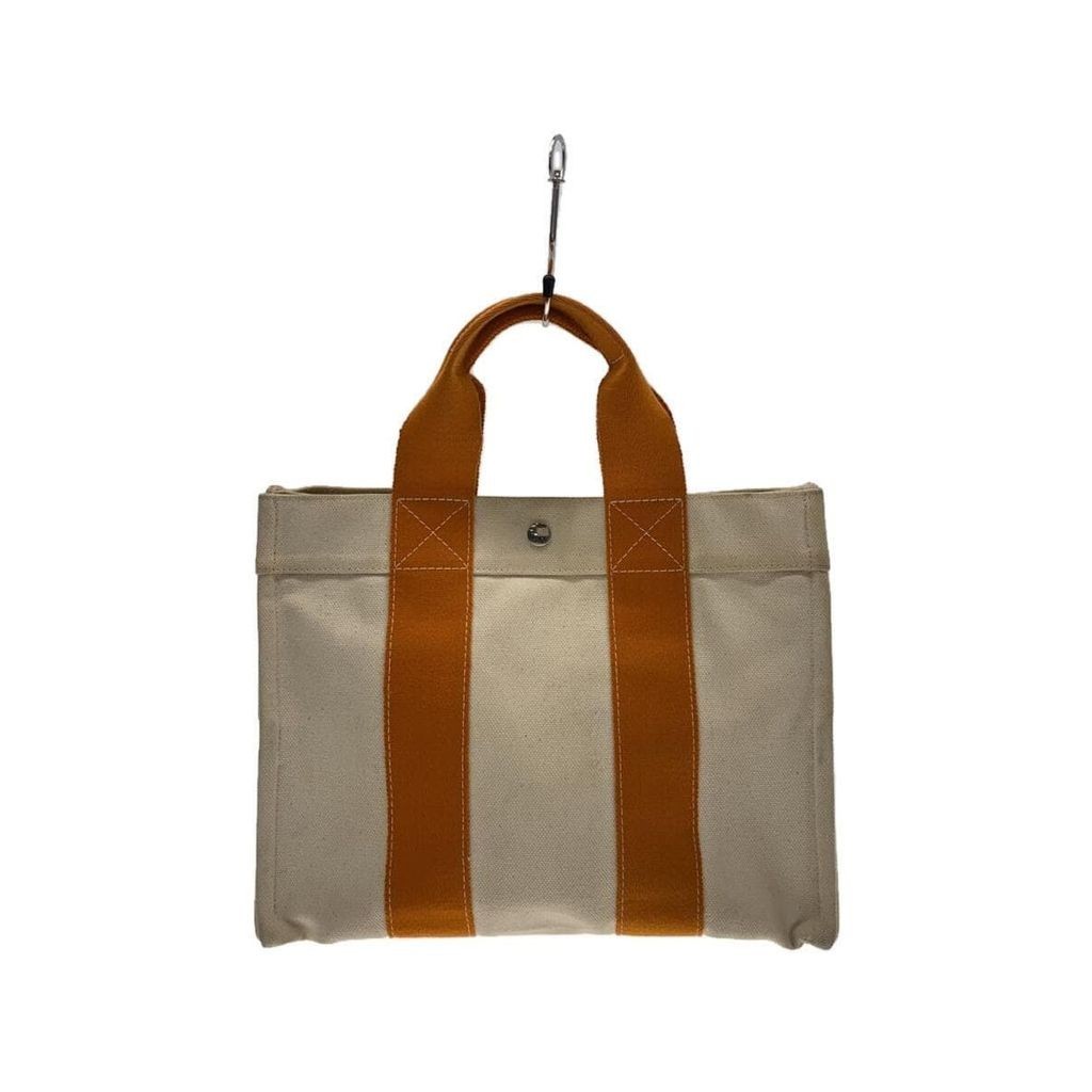 HERMES Tote Bag Canvas Orange Direct from Japan Secondhand