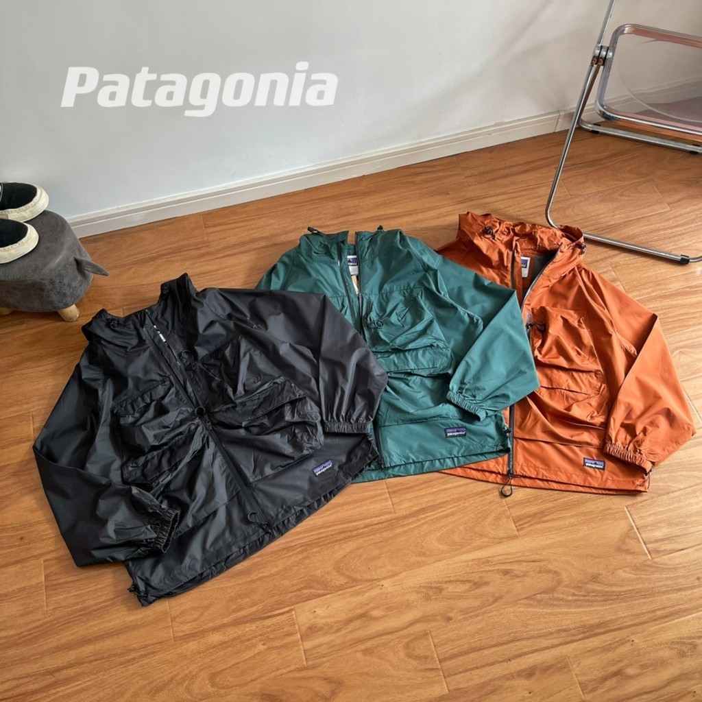 V6j0 Patagonia เสื้อแจ็กเก็ต มีฮู้ด กันน้ํา มีหลายกระเป๋า อเนกประสงค์