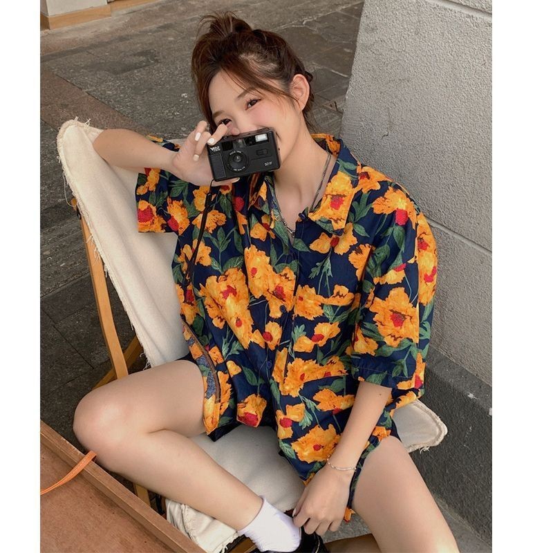 เสื้อสงกรานต์ผู้หญิง ลายดอก คอปก แขนสั้น ผ้าไหมอิตาลี thumbnail 9