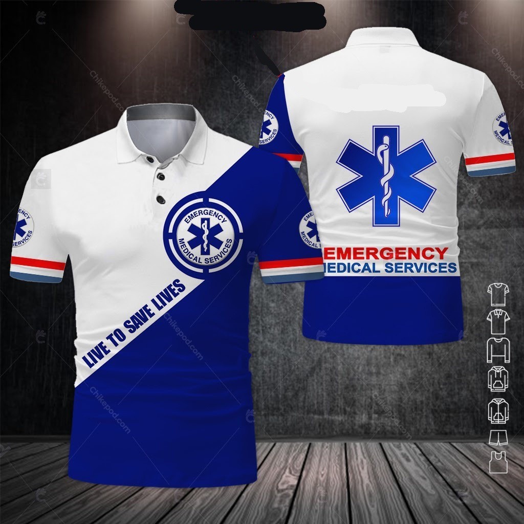 Ems เสื้อโปโล พิมพ์ลาย 3D HD049 3D
