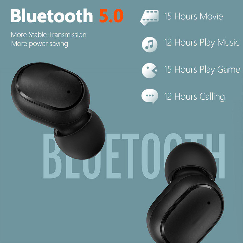 ใหม่ TWS หูฟังบลูทูธไร้สาย สเตอริโอ สําหรับ Xiaomi Sport Earbuds Mcrophone พร้อมกล่องชาร์จสมาร์ทโฟน