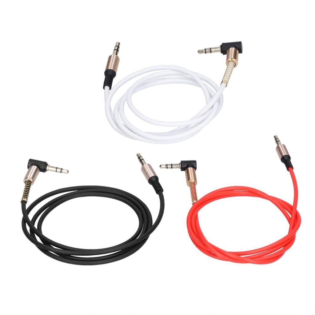 Metal 3.5mm Male To Elbow Stereo Headphone Car Aux Extension Cabl CRY