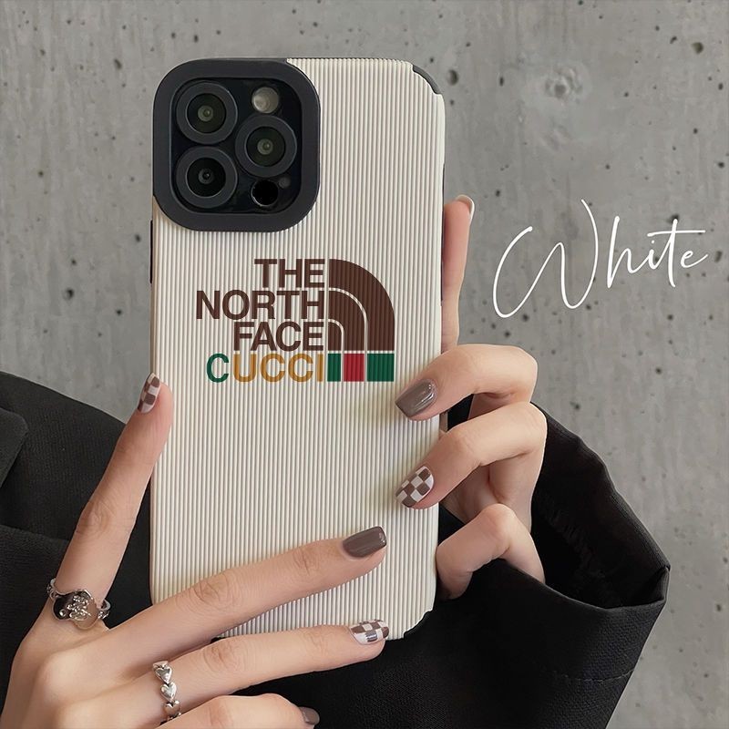 เคสโทรศัพท์มือถือหนังแกะนิ่ม ลายแบรนด์แฟชั่น Beige North สําหรับ Iphone 13 14 15Promax Apple 11 15 Xs Xr Xsmax 7 8P