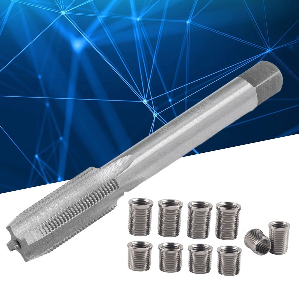 SN5 Spark Plug ซ่อมชุดเครื่องมือ M10x1.0 Bolt + M12x1.0 Tap ชุดอุปกรณ์เสริมอัตโนมัติ