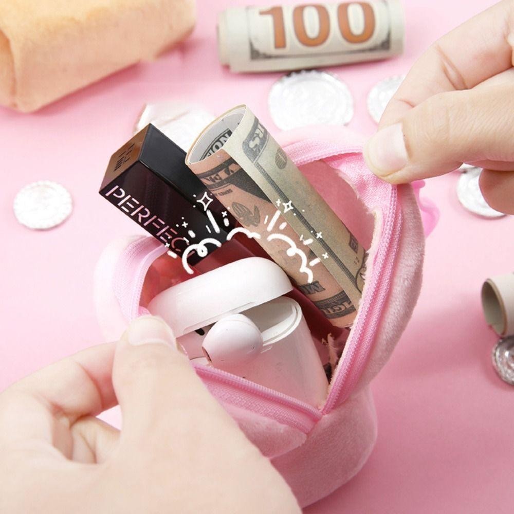 โอลินี กระเป๋าใส่เหรียญตุ๊กตา,ที่ใส่บัตรกระเป๋าเป้สะพายหลังขนาดเล็กออกแบบกระเป๋าสตางค์ขนาดเล็ก,กระเป๋าเก็บของซิปเรียบการ์ตูนกระเป๋าเก็บขนาดเ