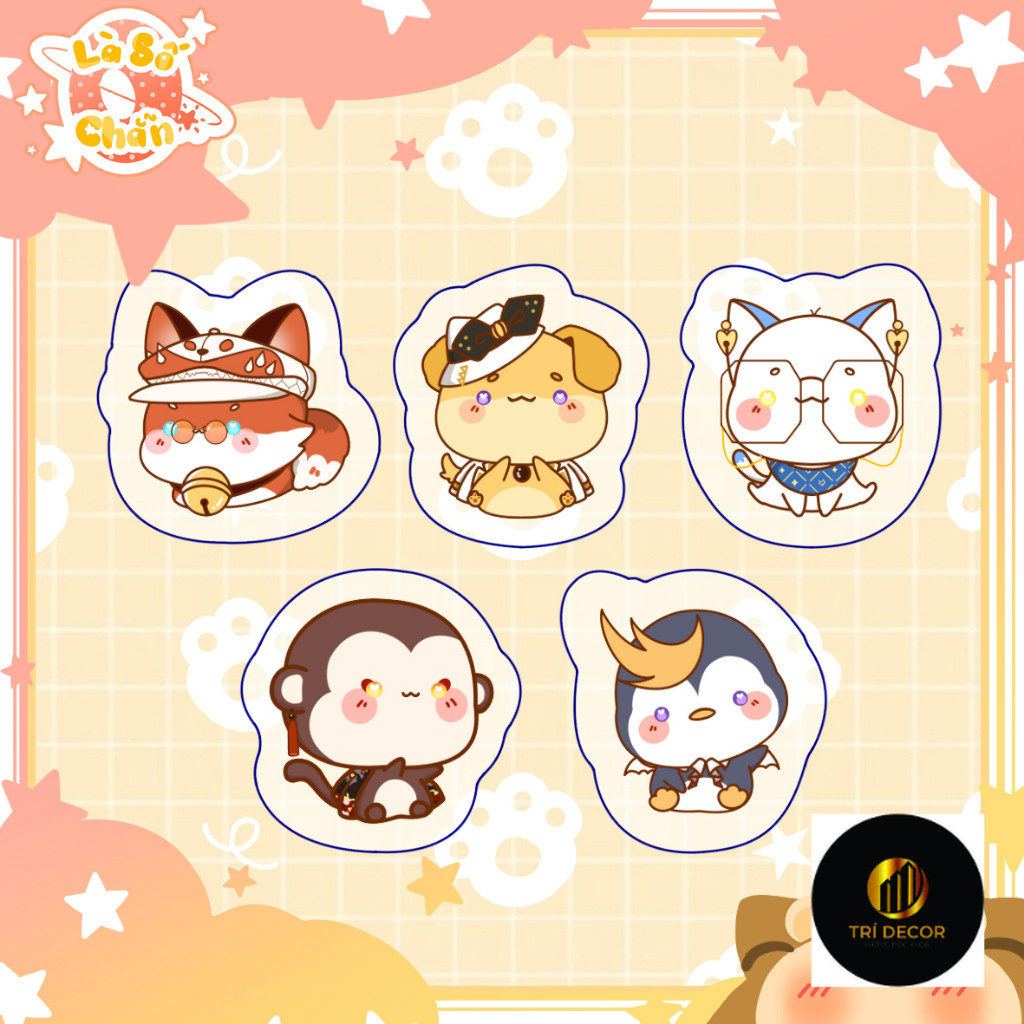 Swinging Standee Model/5cm Fighting Ball of Vtuber ตัวละคร - สัตว์น่ารัก Luxiem