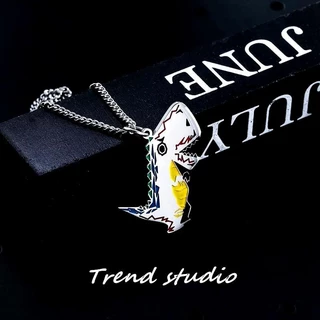 สร้อยคอไดโนเสาร์ตัวน้อยสีสันสดใส คอลเลกชันสร้อยคอแฟชั่นสไตล์ฮิปฮอป ส่งจากประเทศไทย ผลิตจากเหล็กไททาเนียมคุณภาพสูง