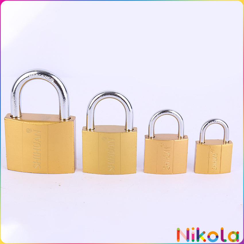 Nikola กุญแจล็อค มินิ แม่กุญแจทองแดงเทียม ใช้สำหรับล็อกประตู ตู้  Key lock