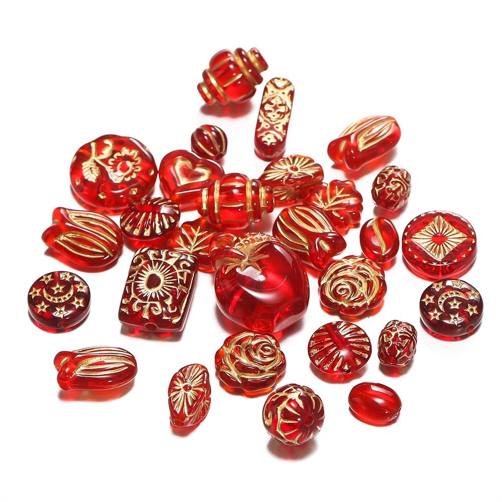 St. kunkka ลูกปัดอะคริลิค เพ้นท์สีทอง 20 กรัม สําหรับทําสร้อยคอ สร้อยข้อมือ DIY - รูปที่ 3