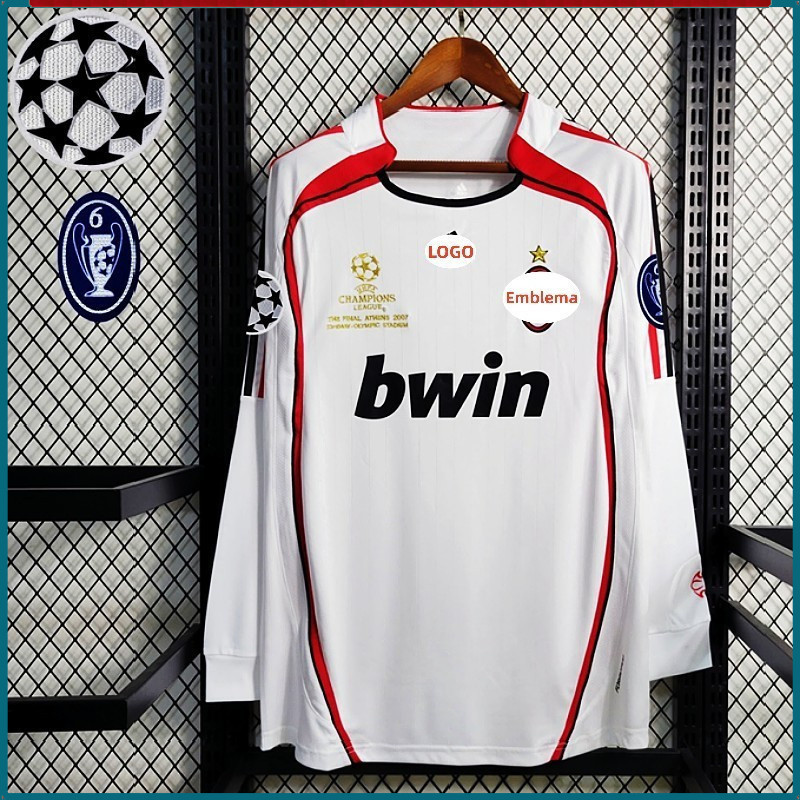 Time Shirt 06/07 AC Milan เสื้อเชิ้ตแขนสั้น สไตล์เรโทร 2006/2007 #22 【จัดส่งฟรี ��