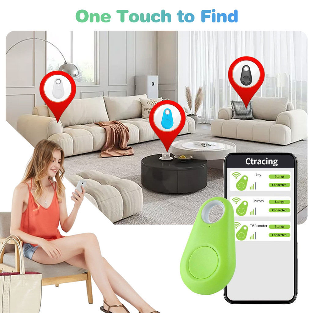 Fonken เครื่องติดตาม GPS ขนาดเล็ก ป้องกันการสูญหาย รถยนต์ สัตว์เลี้ยง กุญแจ กระเป๋าเด็ก กระเป๋าสตางค์ ติดตาม บลูทูธ ไร้สาย ตัวค้นหาอัจฉริยะ ตัวระบุตําแหน่งสัญญาณเตือน ราคา ถูกที่สุด ดีลบีเคเค แกลเลอรีภาพที่ 4