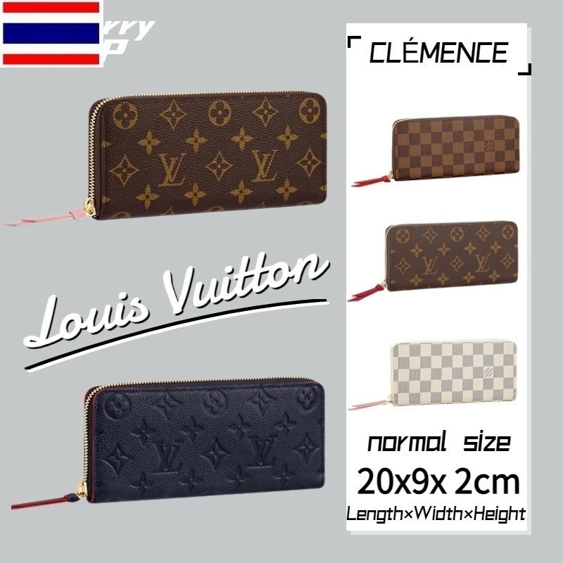 New 🍒หลุยส์วิตตอง💯LOUIS VUITTON Clemence Wallet กระเป๋าสตางค์ใบยาว/ซิป LV BAG K484