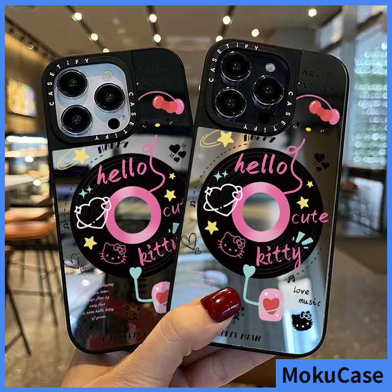 เคสไอโฟน 15/14/13/12/11 Pro max บันทึกของคิตตี้สีชมพู สำหรับสาว ๆ กระจกเงา Compatible Case iPhone 11,12,13,14,15,16,11PM,12PM,13PM,14PM,15PM,16PM,16Plus,X/Xs, XR,7 +,8Plus